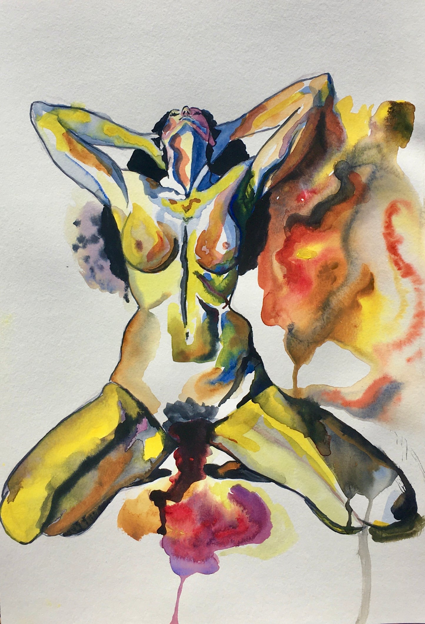 Watercolor Body No. 12 "Look Away"